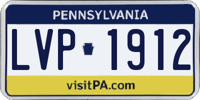PA license plate LVP1912