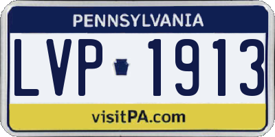 PA license plate LVP1913