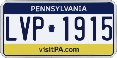 PA license plate LVP1915
