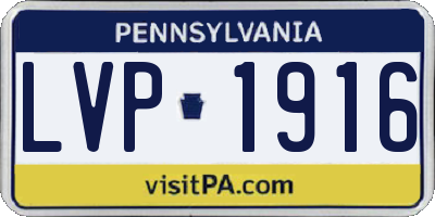 PA license plate LVP1916