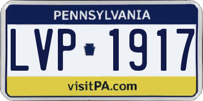 PA license plate LVP1917