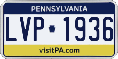 PA license plate LVP1936
