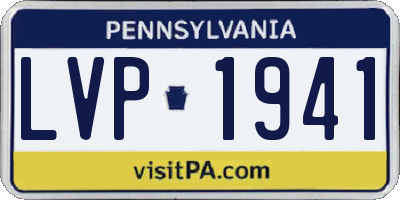 PA license plate LVP1941