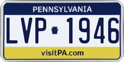 PA license plate LVP1946
