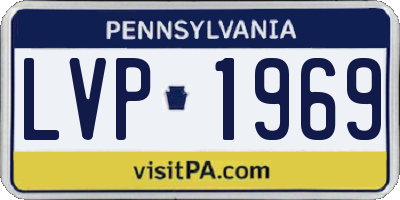 PA license plate LVP1969