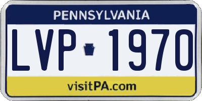 PA license plate LVP1970