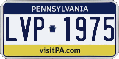 PA license plate LVP1975