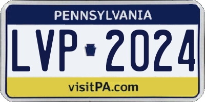 PA license plate LVP2024