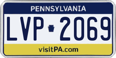 PA license plate LVP2069
