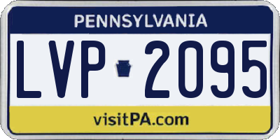 PA license plate LVP2095