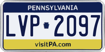 PA license plate LVP2097