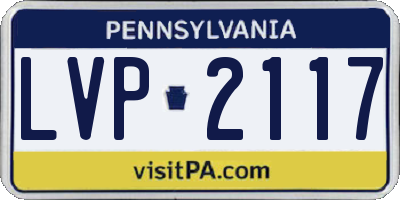 PA license plate LVP2117