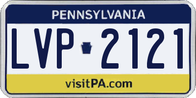 PA license plate LVP2121
