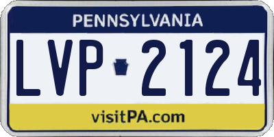 PA license plate LVP2124