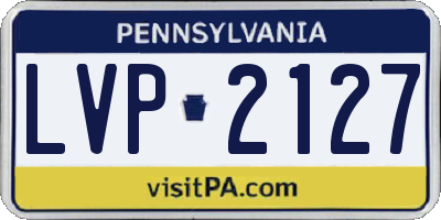 PA license plate LVP2127