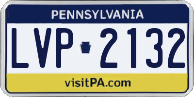 PA license plate LVP2132