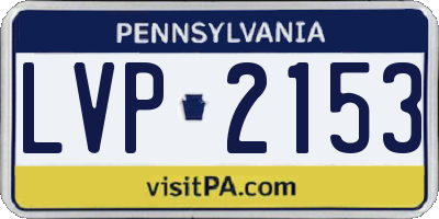 PA license plate LVP2153