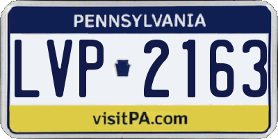 PA license plate LVP2163