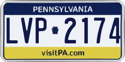 PA license plate LVP2174