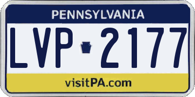 PA license plate LVP2177