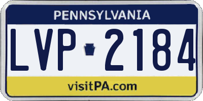 PA license plate LVP2184