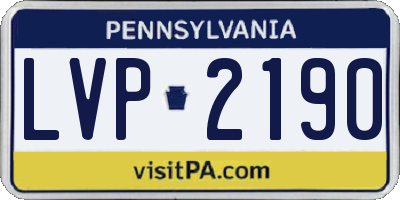 PA license plate LVP2190
