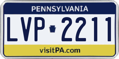 PA license plate LVP2211