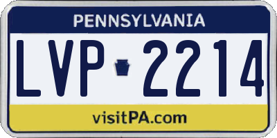 PA license plate LVP2214