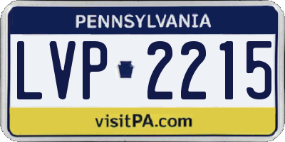 PA license plate LVP2215