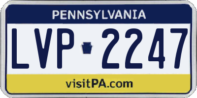 PA license plate LVP2247