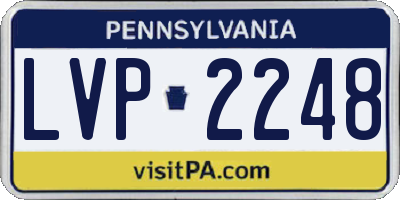 PA license plate LVP2248