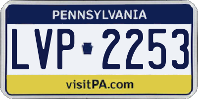 PA license plate LVP2253
