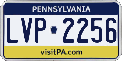 PA license plate LVP2256