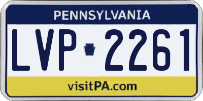 PA license plate LVP2261