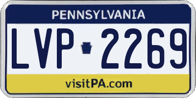 PA license plate LVP2269