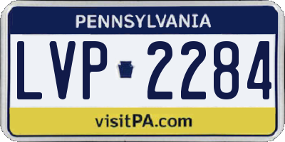PA license plate LVP2284