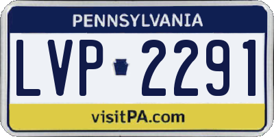 PA license plate LVP2291