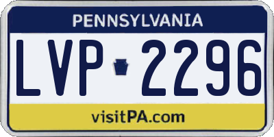 PA license plate LVP2296
