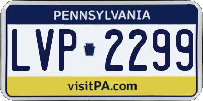 PA license plate LVP2299
