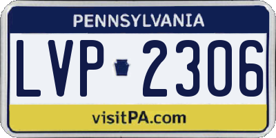 PA license plate LVP2306