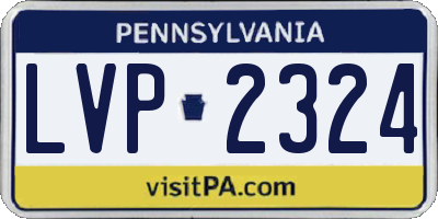 PA license plate LVP2324