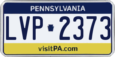 PA license plate LVP2373