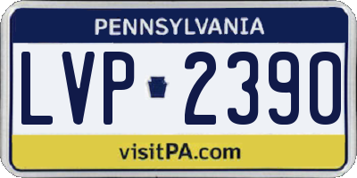 PA license plate LVP2390