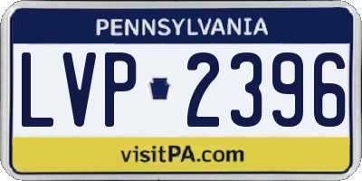 PA license plate LVP2396