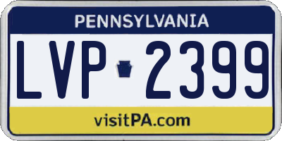 PA license plate LVP2399