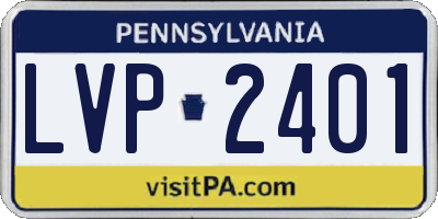 PA license plate LVP2401
