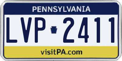 PA license plate LVP2411