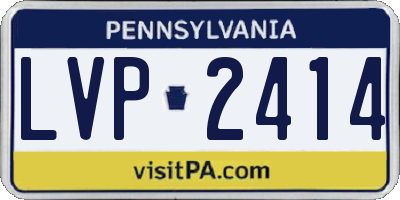 PA license plate LVP2414
