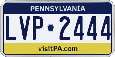 PA license plate LVP2444