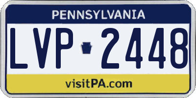 PA license plate LVP2448